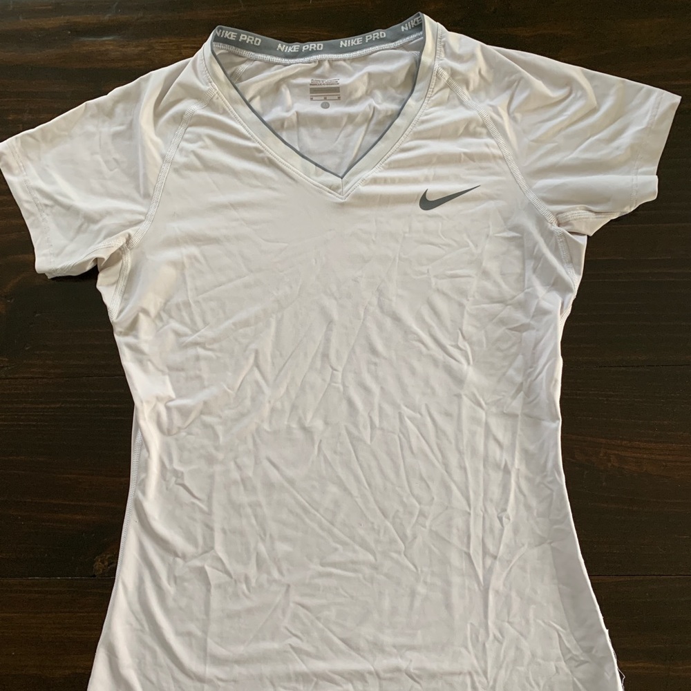 White Nike Workout Shirt